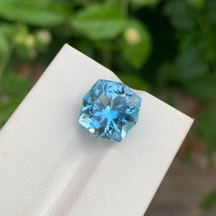 10.10 quilates bonito topacio azul gema octogonal para joyería