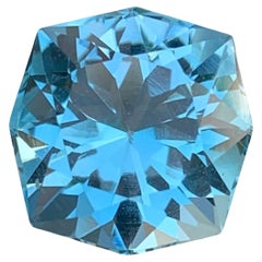 10.10 Carat Pretty Blue Topaz Octagon Shape Gem For Jewellery Making