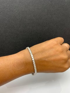Bracelet de tennis en or blanc 14K avec diamant taille princesse de 10,10 carats