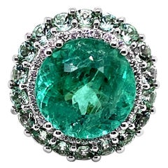 10,10 Karat Paraiba-Turmalin 18 Karat Weißgold Ring