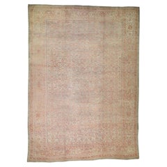 10'10"x15'3" Cinnamon Red Antique Turkish Oushak Exc Condition Pure Wool XL Rug