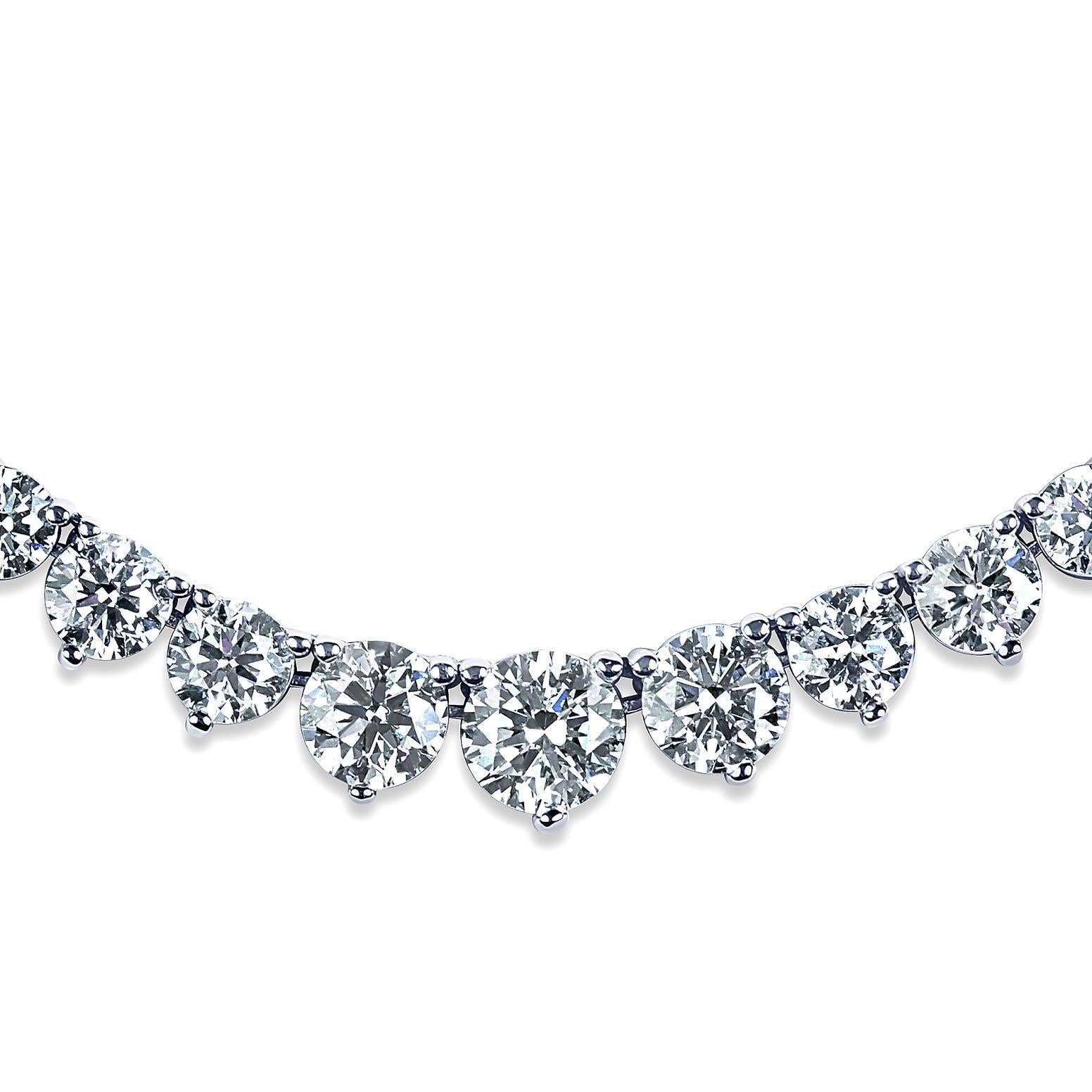 10.11 Carat Diamond Graduated Riviera Necklace 1