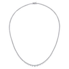 GIA Certified 10.67 Carat Diamond Graduated Riviera Necklace