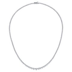 GIA Certified 10.75 Carat Diamond Graduated Riviera Necklace