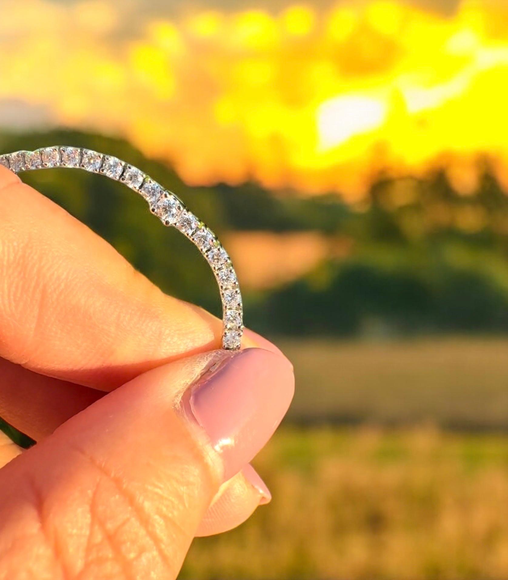 10.11 Carat Peridot and Diamond Tennis Necklace For Sale 2