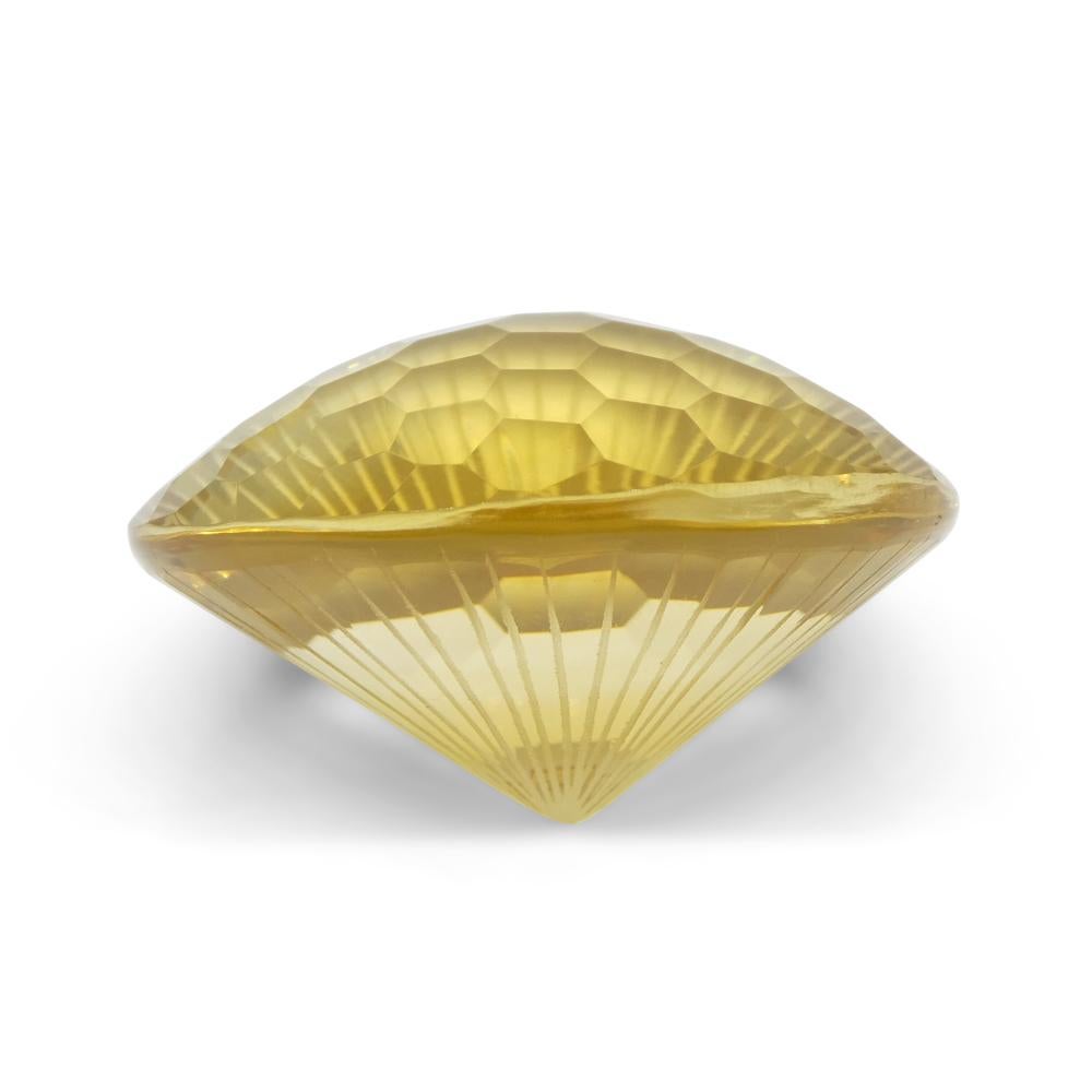 101.17ct Round Yellow Honeycomb Starburst Citrine from Brazil For Sale 2