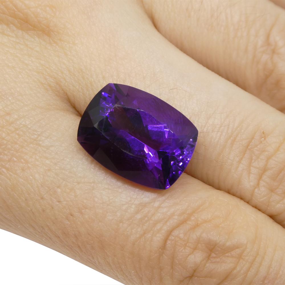10.11ct Cushion Purple Amethyst from Uruguay For Sale 7