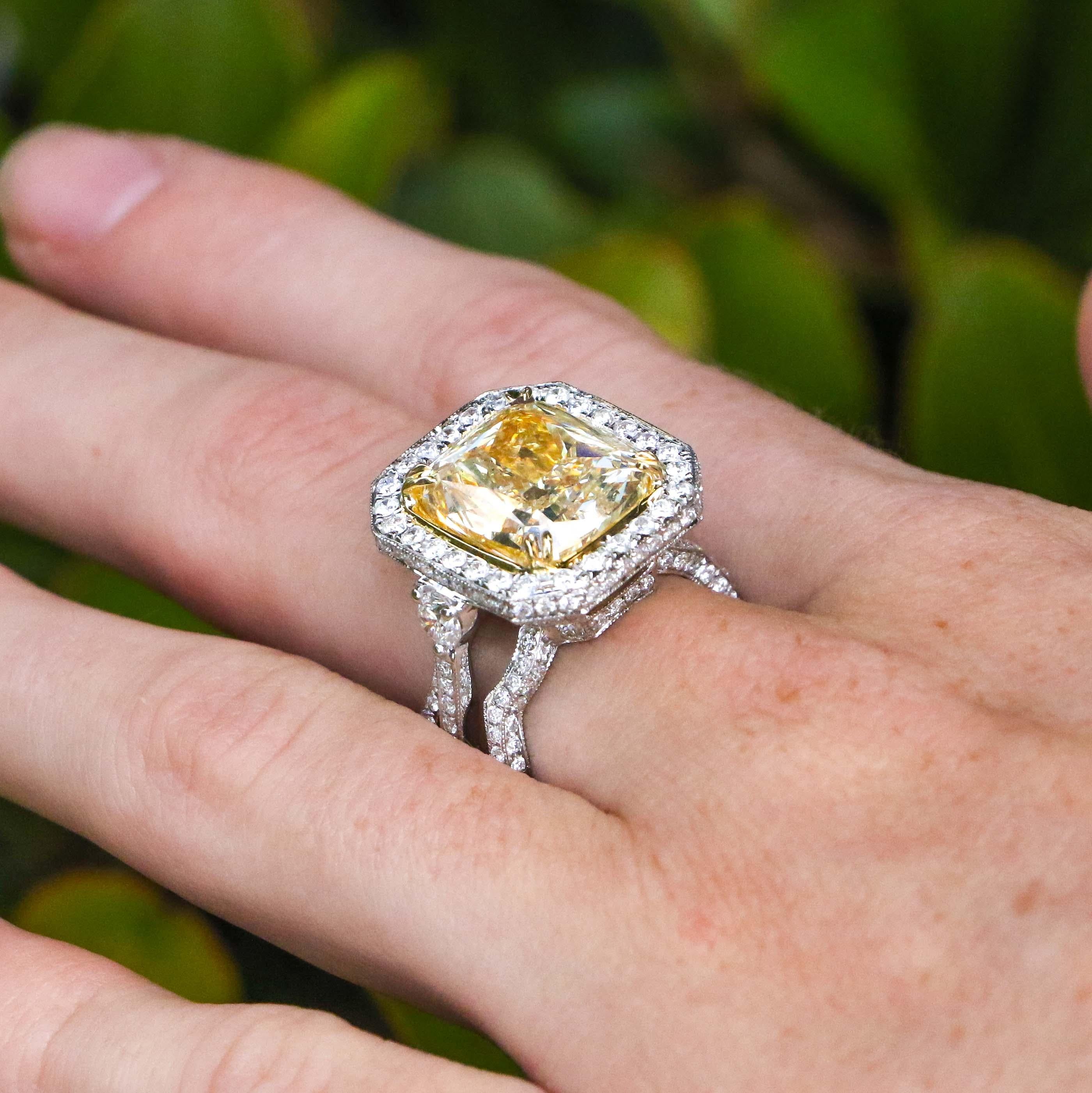 Women's 10.12 Carat Canary Diamond Ring