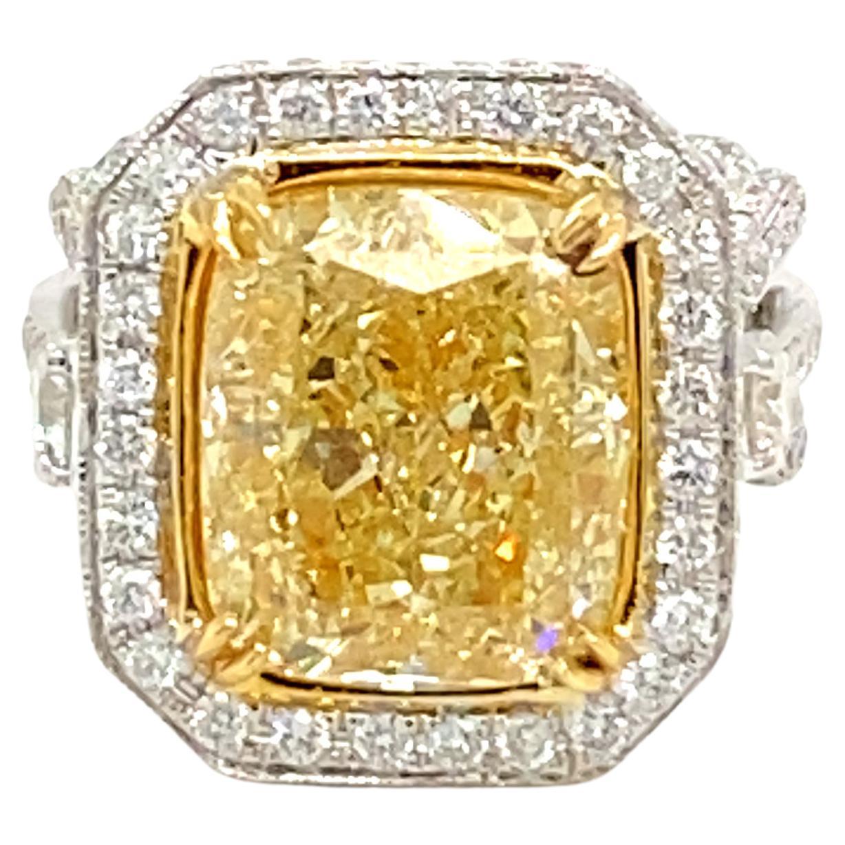 10.12 Carat Canary Diamond Ring
