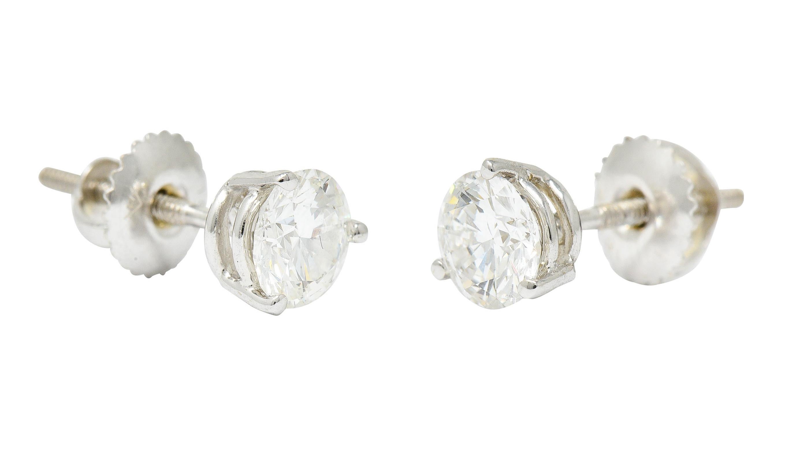 Women's or Men's 10.12 Carats Aquamarine Diamond 18 Karat White Gold Stud Enhancer Drop Earrings