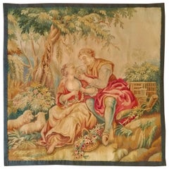 Antique 1013 - Luxurious 20th Century Aubusson Tapestry with a Beautiful Romantic Design