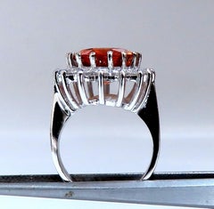 10.13ct GIA Certified Natural Orange Sapphire Diamonds Ring 14kt