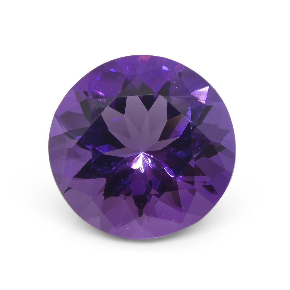 10.13 Karat runder lila Amethyst aus Uruguay im Angebot 5