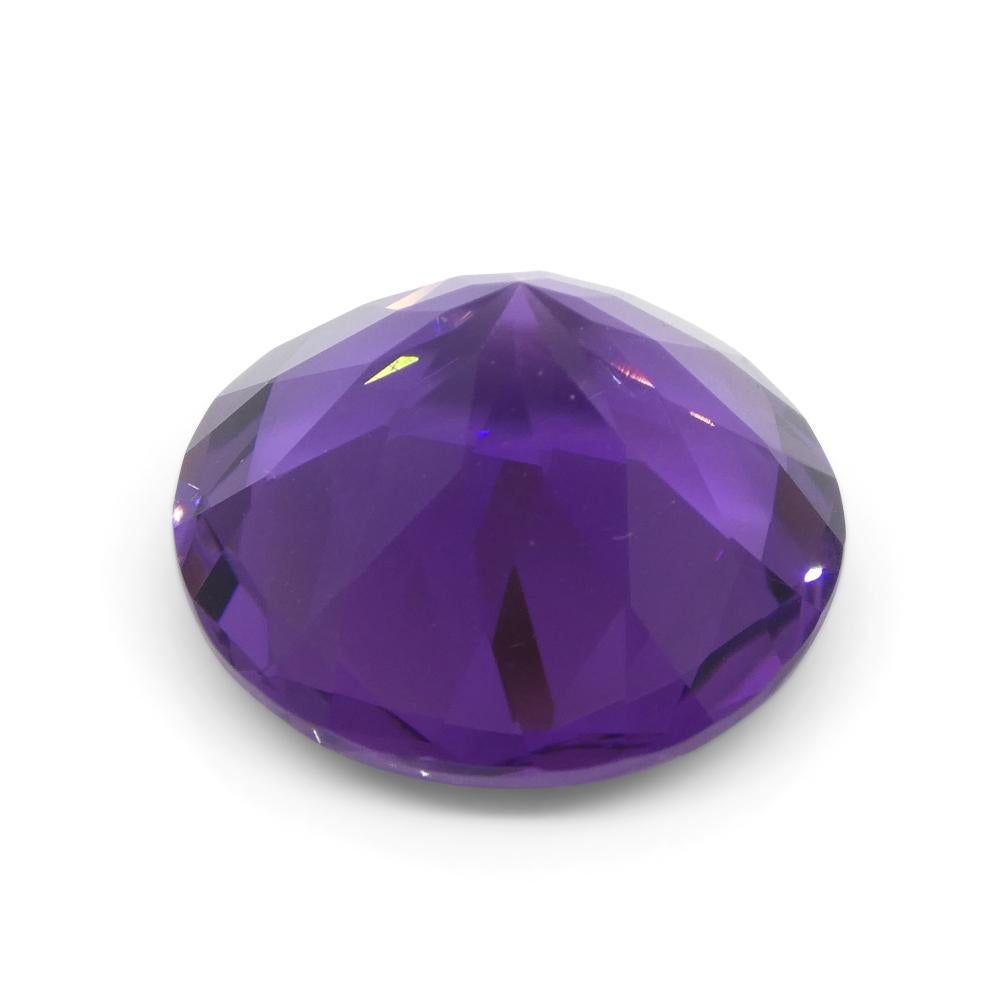 10.13 Karat runder lila Amethyst aus Uruguay im Angebot 8