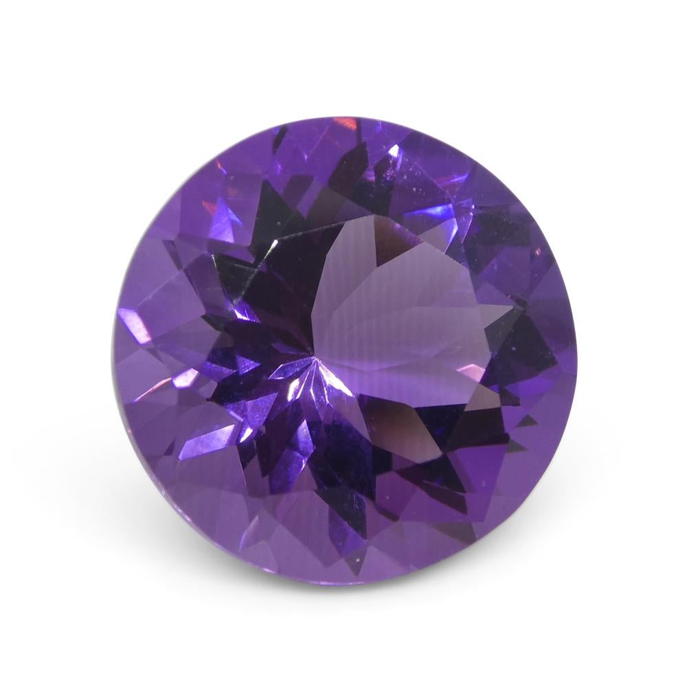 10.13 Karat runder lila Amethyst aus Uruguay im Zustand „Neu“ im Angebot in Toronto, Ontario