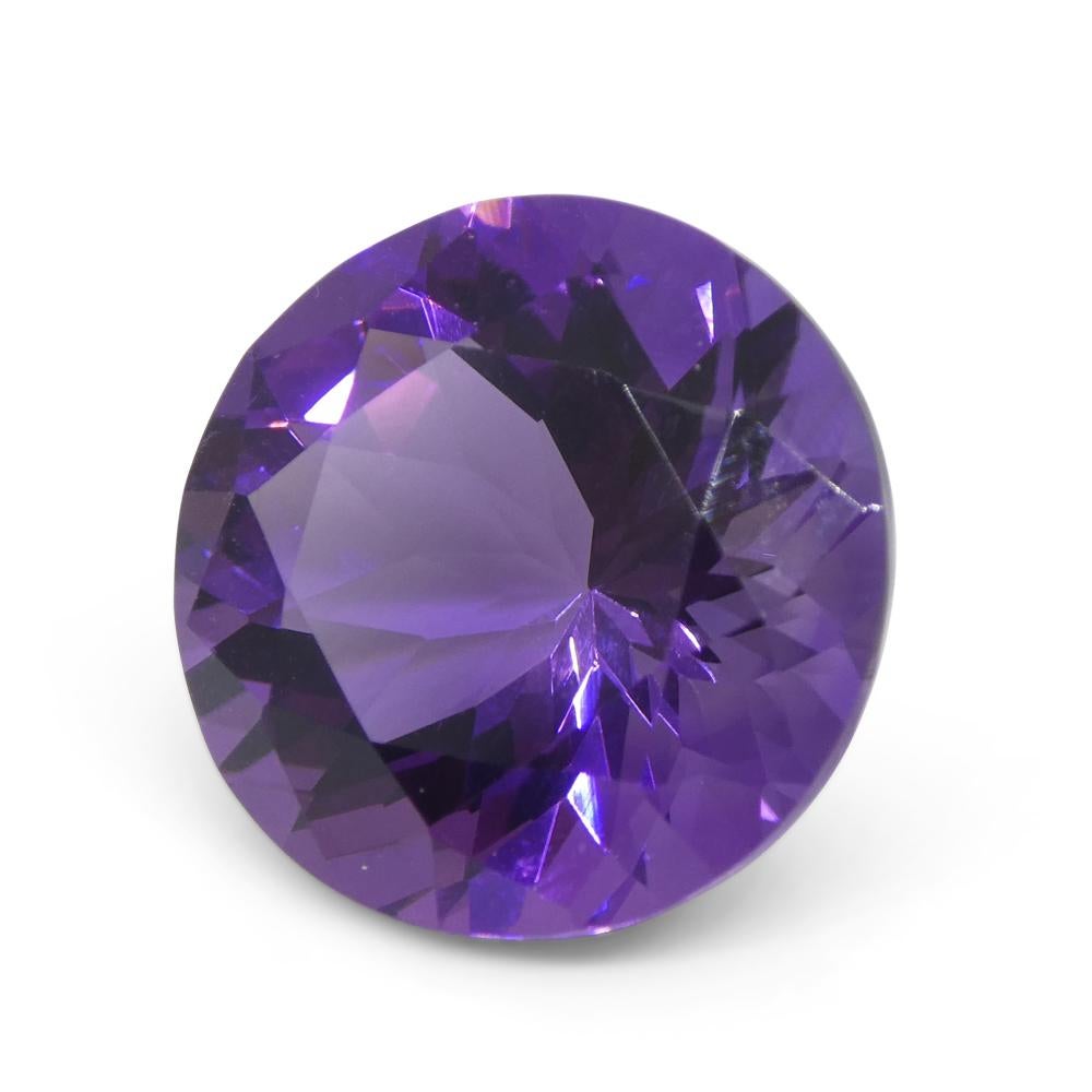 10.13 Karat runder lila Amethyst aus Uruguay im Angebot 4