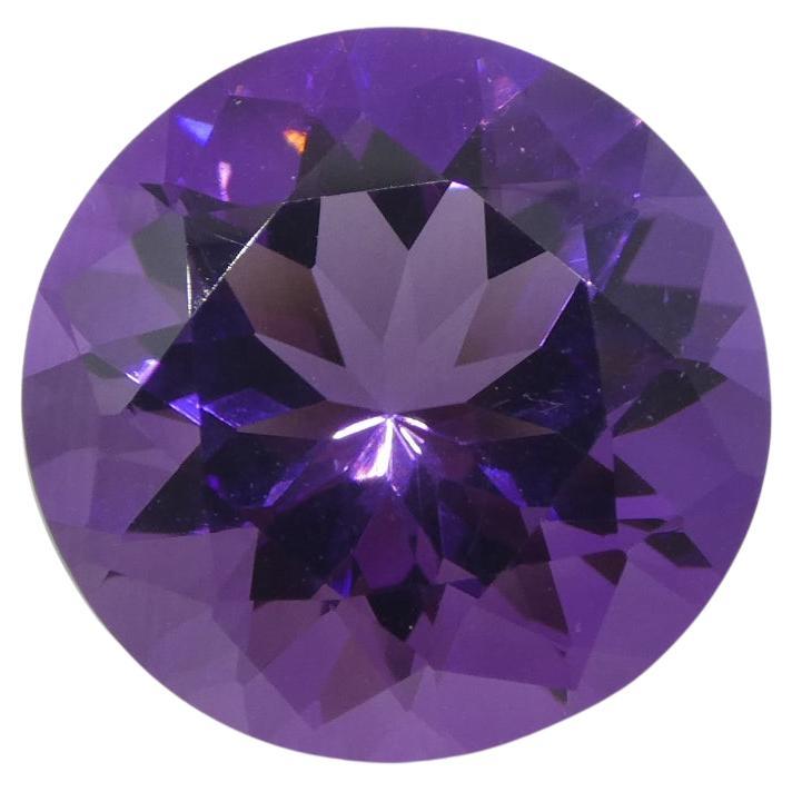 10.13ct Round Purple Amethyst from Uruguay