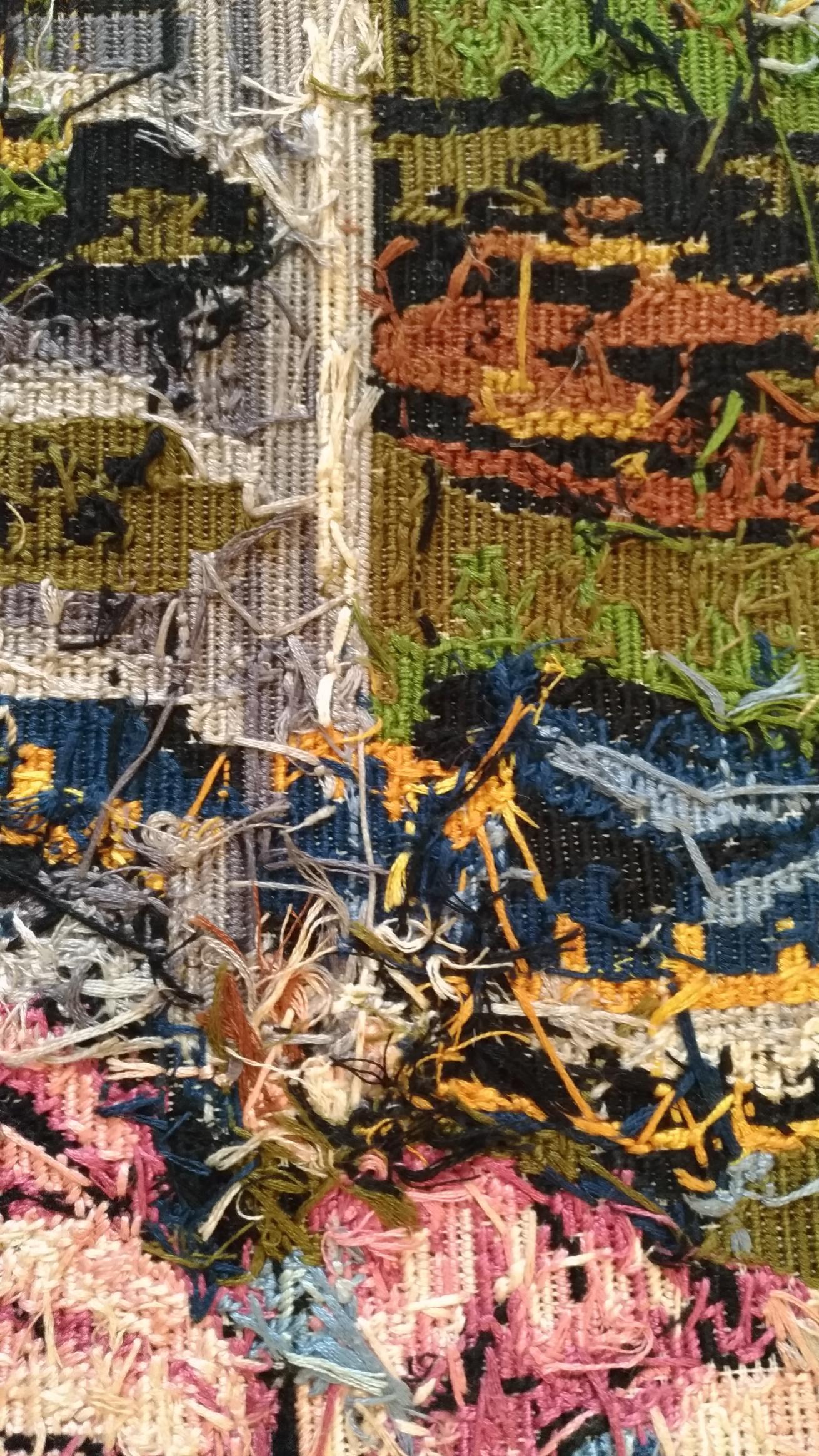 1014 - Beautiful French Antique Needlepoint Tapestry For Sale 2
