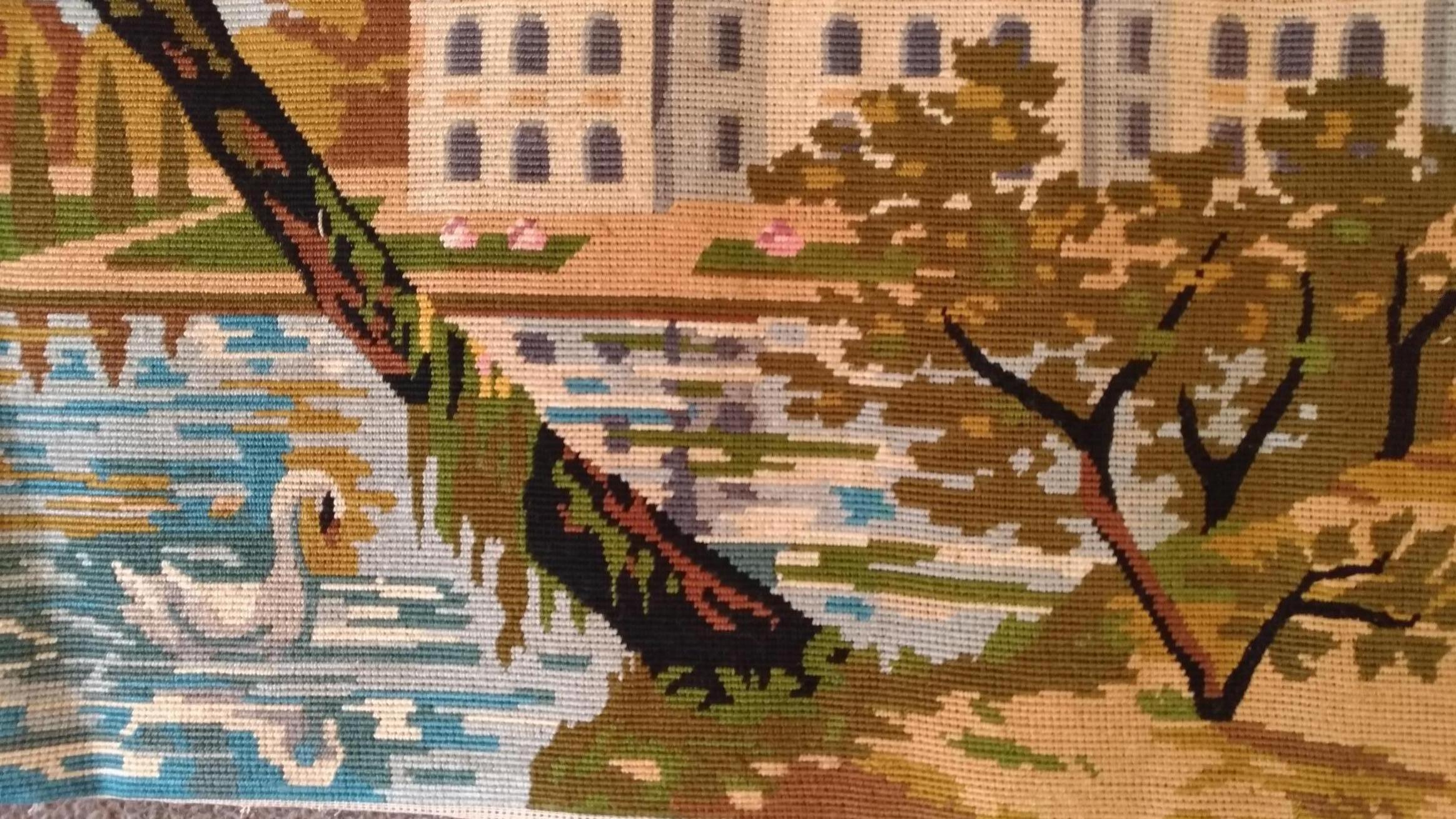 vintage french tapestry
