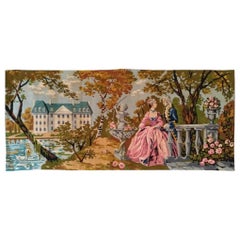 1014 - Beautiful French Retro Needlepoint Tapestry