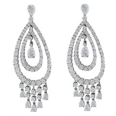 Orecchini Chandelier con diamanti da 10,14 carati