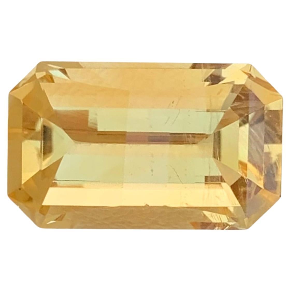 10.15 Carat Natural Loose Yellow Citrine Pixelated Cut Gemstone