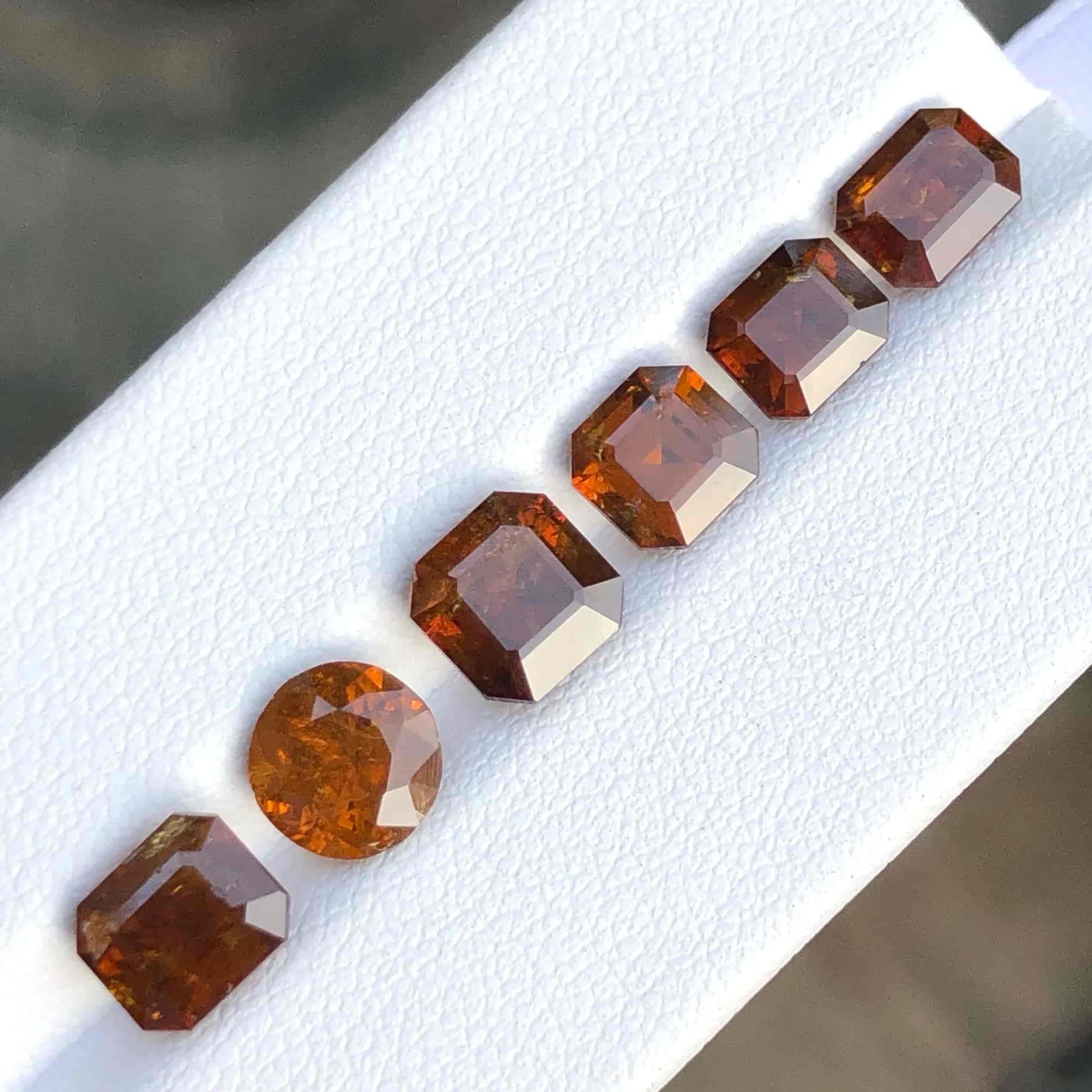 10.15 carats Natural Brown Garnet Stones Lot Loose Gemstones From Mali Africa Neuf - En vente à Bangkok, TH