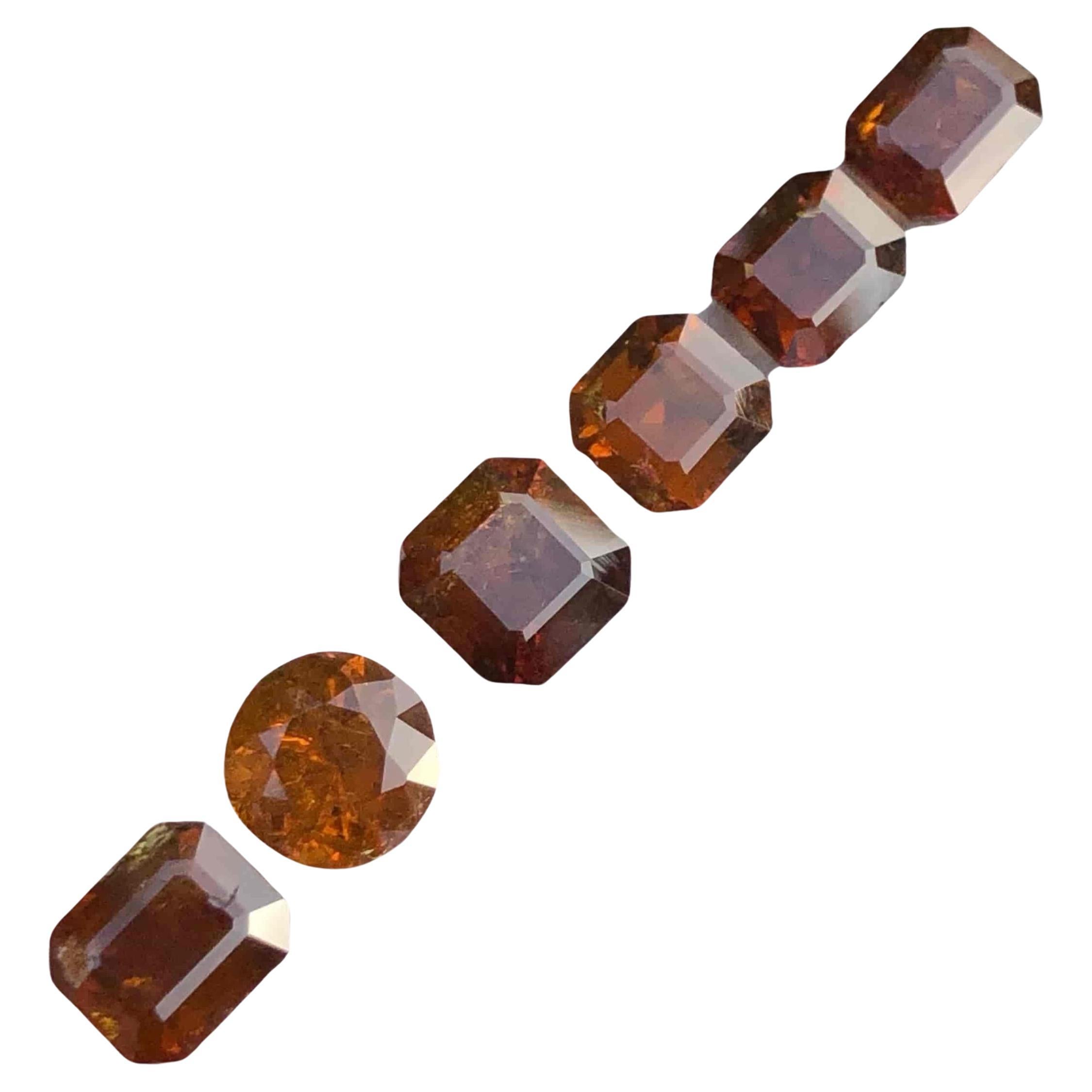 10.15 carats Natural Brown Garnet Stones Lot Loose Gemstones From Mali Africa en vente