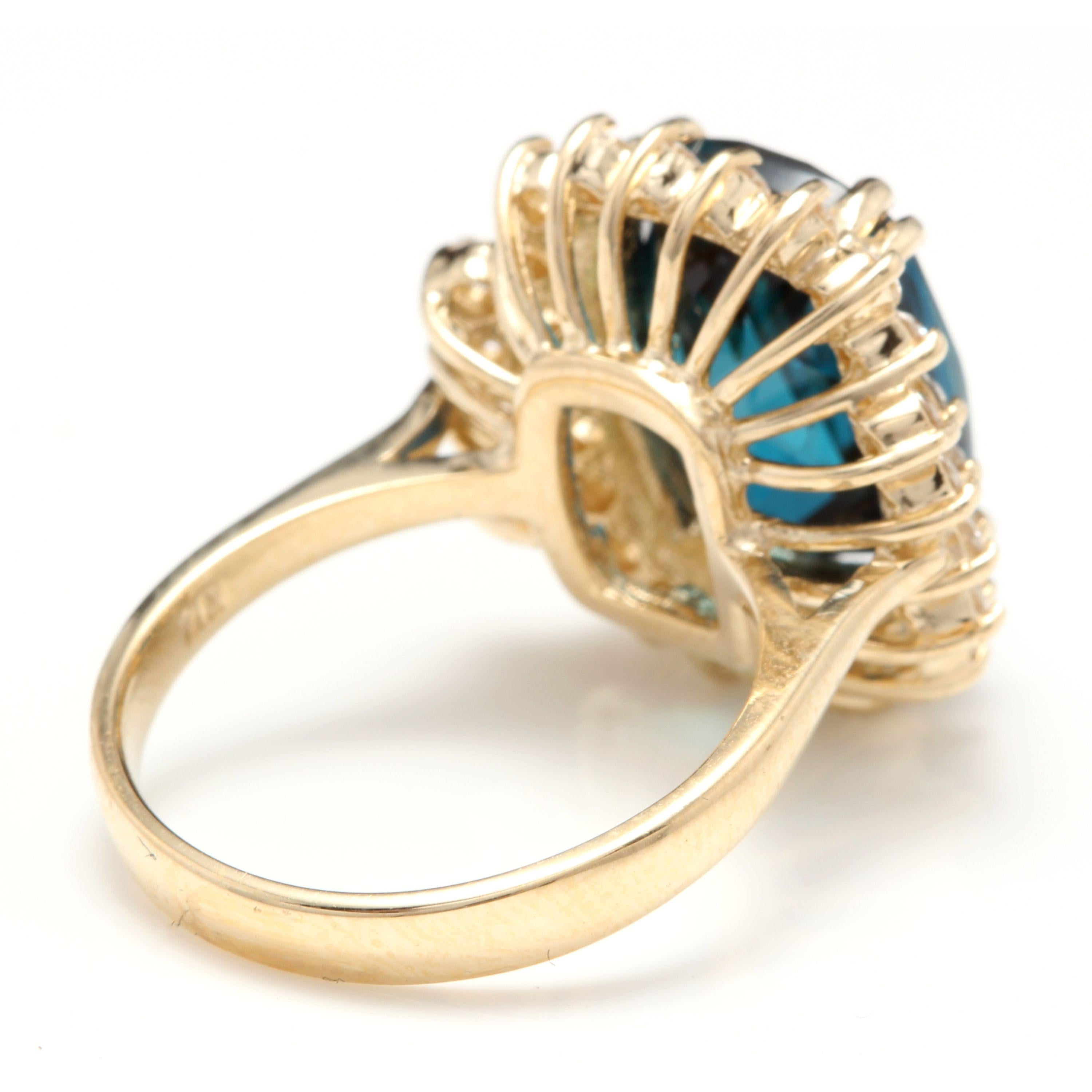 london blue topaz 14k gold ring