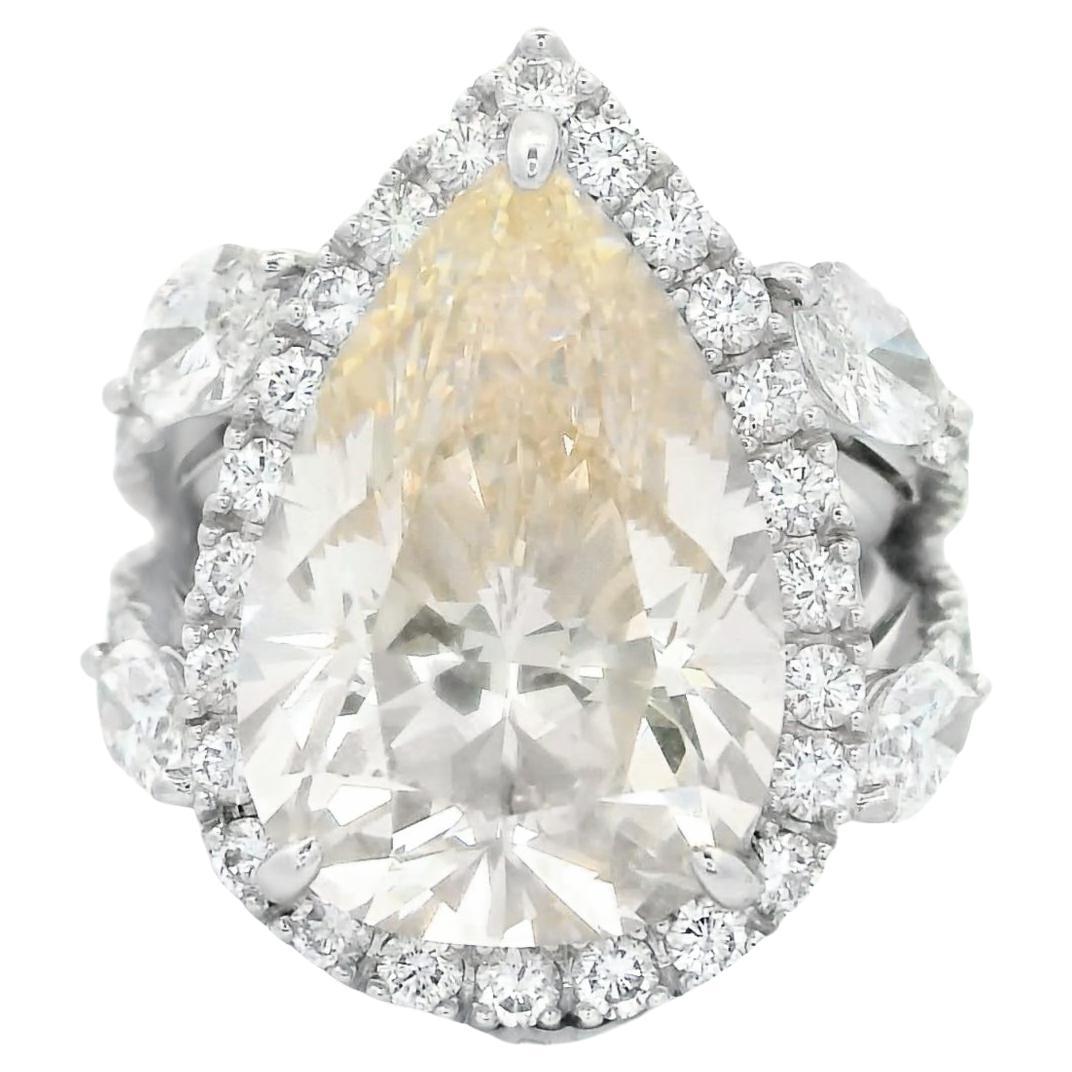 Platinring mit 10,16 Karat Diamanten, GIA-zertifiziert Typ 2a