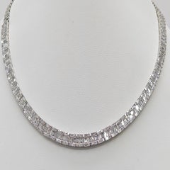 10.17 Carat Diamond White Gold Necklace