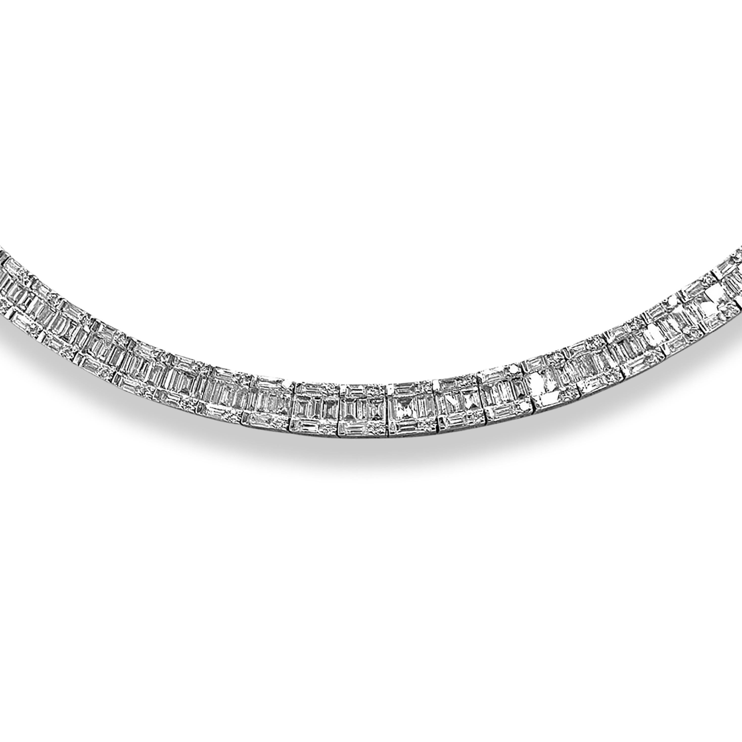 10.17 Carat Diamond White Gold Necklace In New Condition For Sale In New York, NY