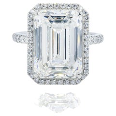 10.17 Carat Emerald Diamond Ring 18K Gold Grand Palais Radiance