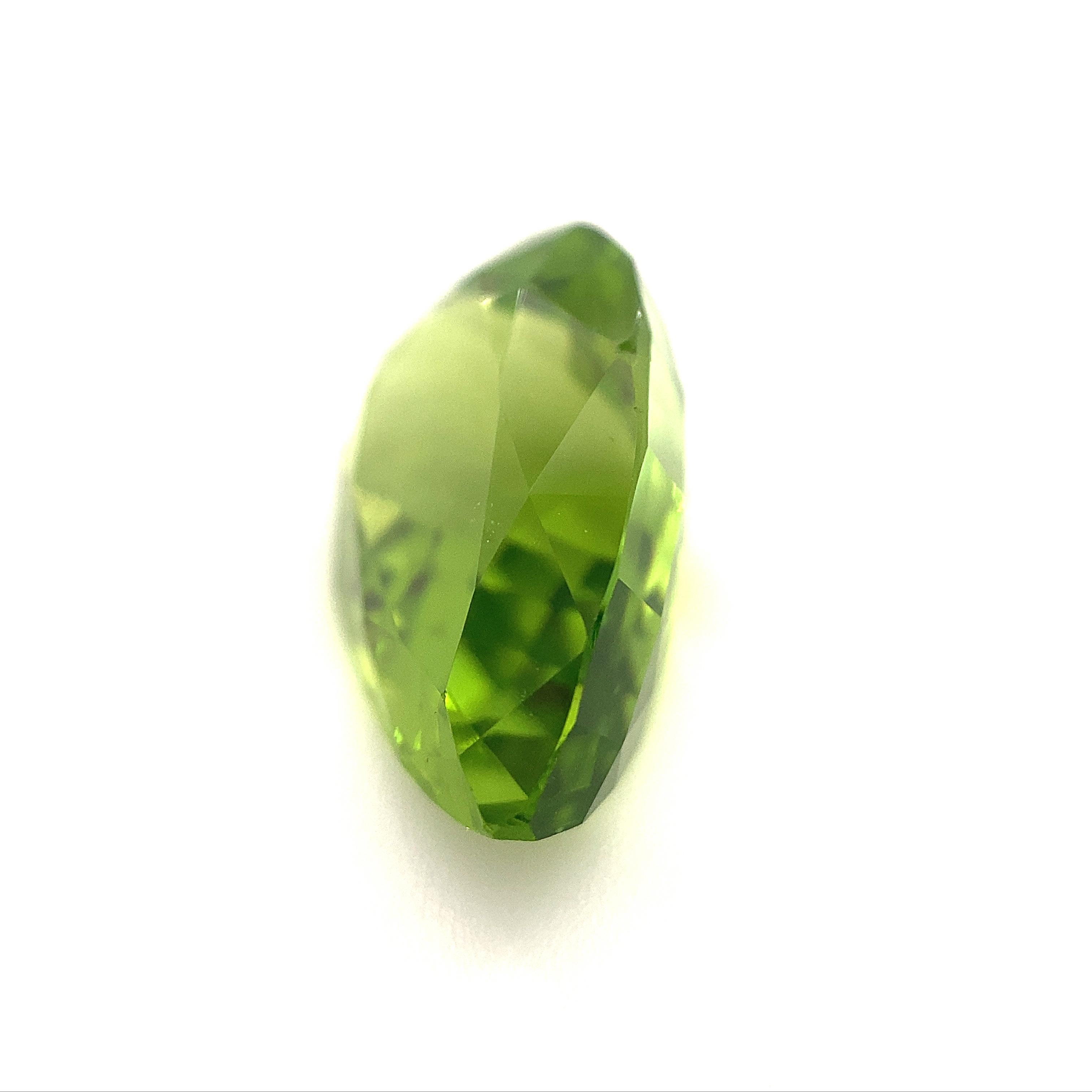 10.17ct Pear Peridot GIA Certified For Sale 4