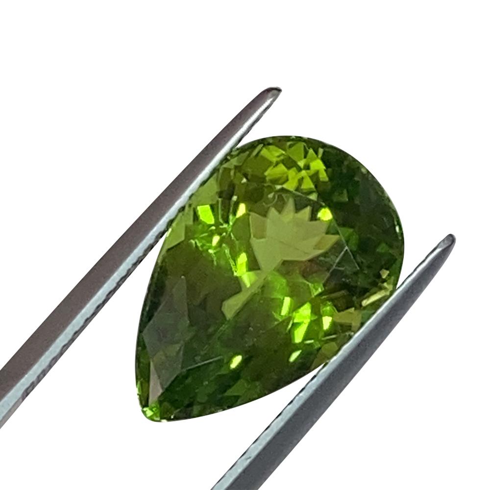 10.17ct Pear Peridot GIA Certified For Sale 8