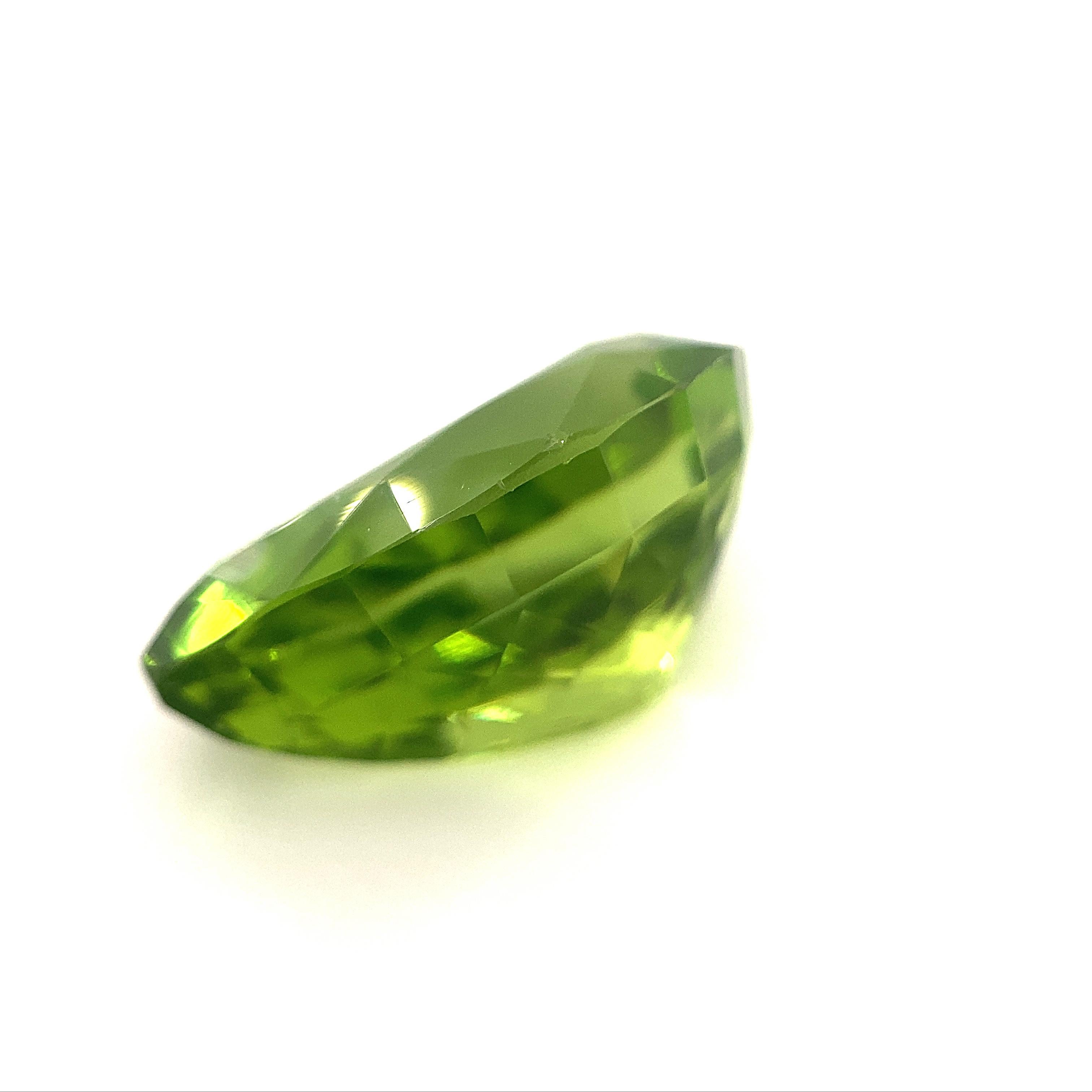 10.17ct Pear Peridot GIA Certified For Sale 3