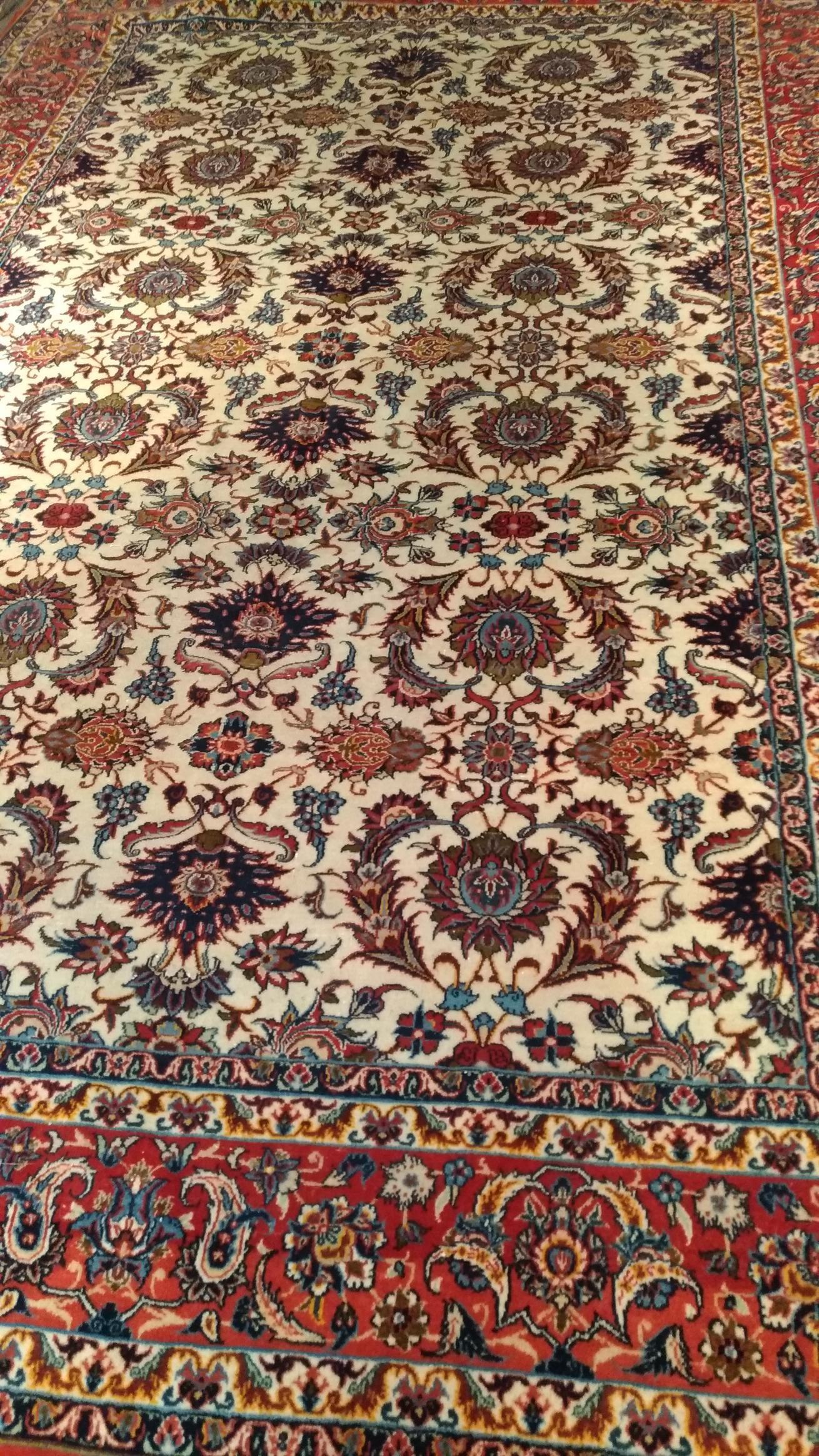 Central Asian 1018 - Beautiful Very Fine Isfahan Carpet, Hand-Knotted For Sale