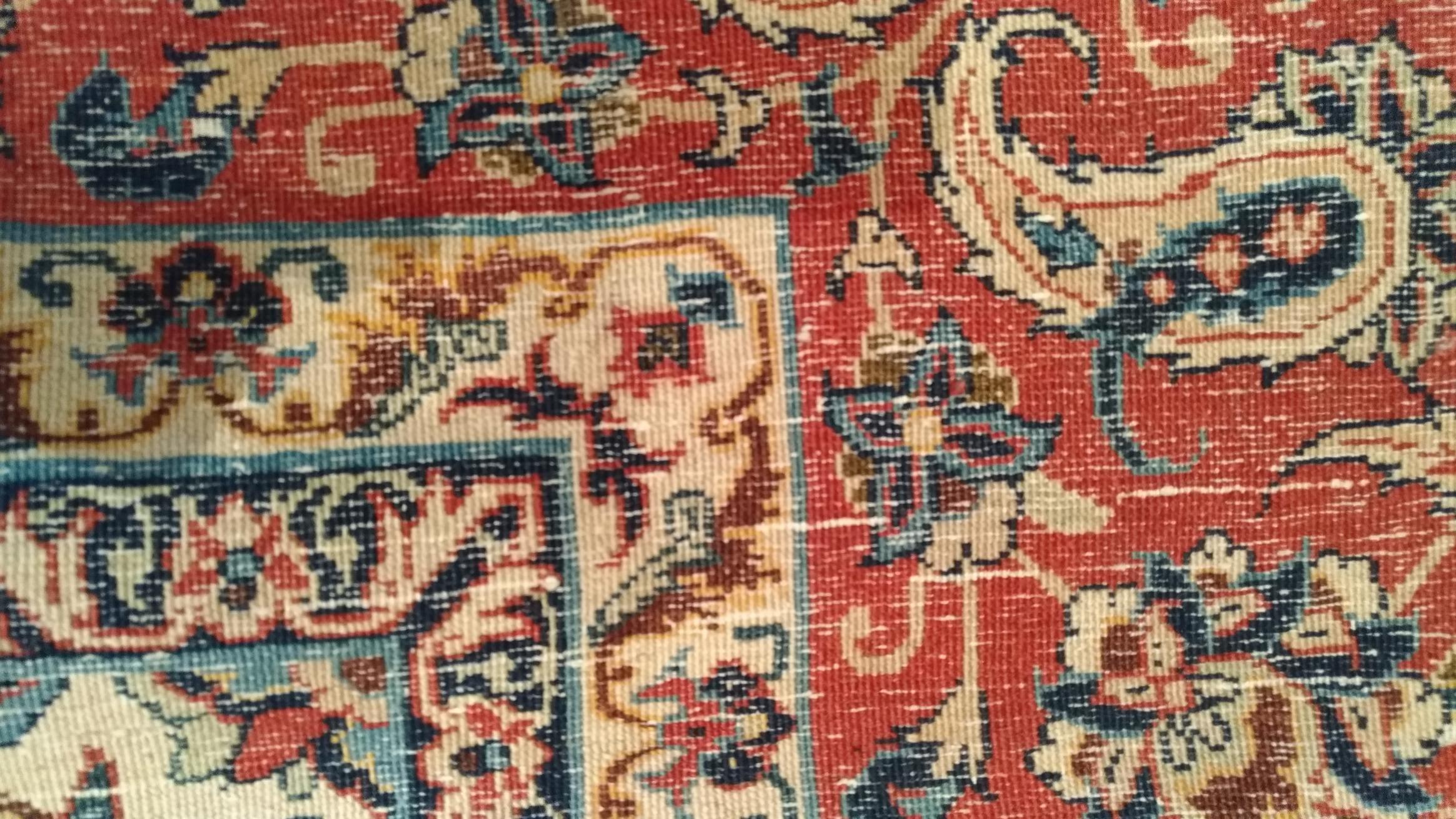 1018 - Beautiful Very Fine Isfahan Carpet, Hand-Knotted For Sale 1