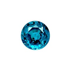 10,18 Karat Blauer runder Zirkon als loser Edelstein für Anhänger oder Halskette Enhancer