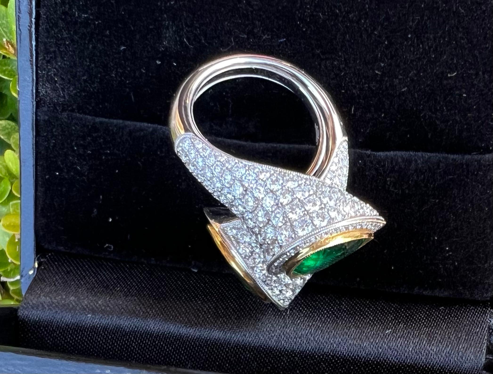 10.18 Carat Colombian Emerald and Diamond 