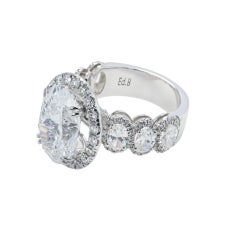 10.18 Carat Oval Diamond Ring Brilliant White 18K Gold High Jewellery Supremacy