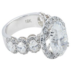 10.18 Carat Oval Diamond Ring Brilliant White 18K Gold High Jewellery Supremacy