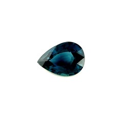 1.01ct Deep Green Blue Teal Sapphire Pear Teardrop Cut Loose Gem 7.3x5.2mm VVS