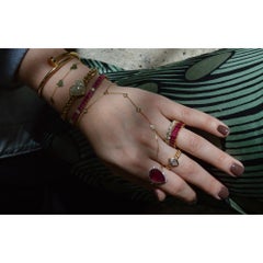 1.01 Carat Diamond 18k Yellow Gold Pave Heart Cuban Chain Bracelet