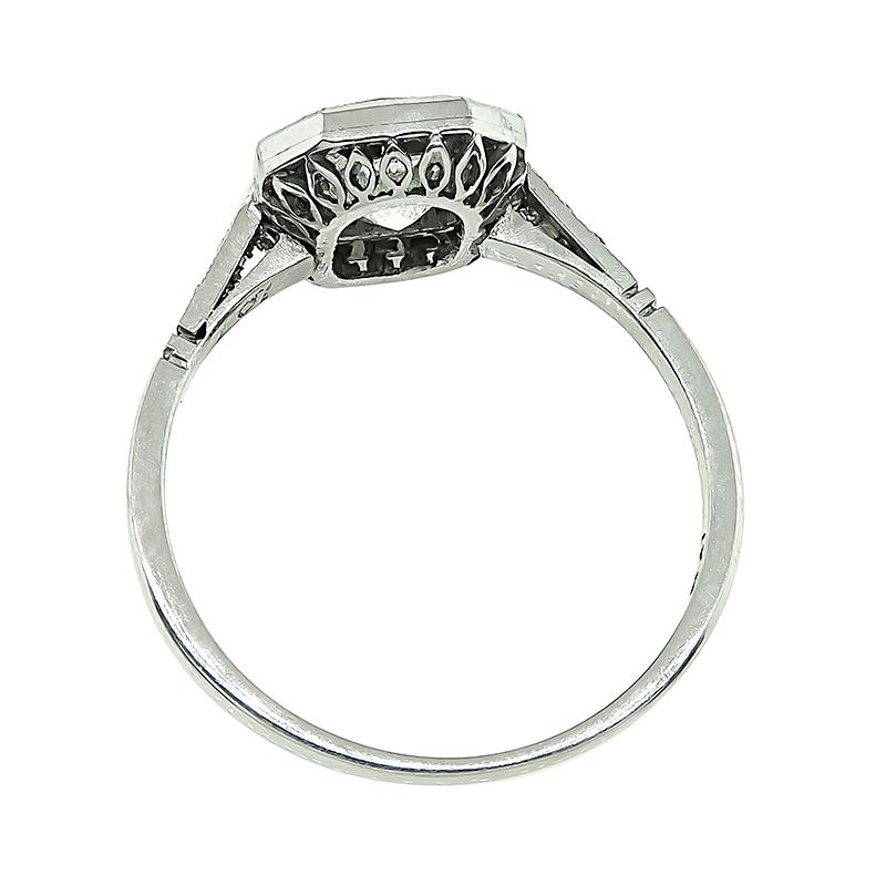 1,01 Karat Diamant-Smaragd-Verlobungsring (Radiantschliff) im Angebot