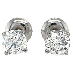 1.01ct Diamond Screw-On Studs 14kt White Gold
