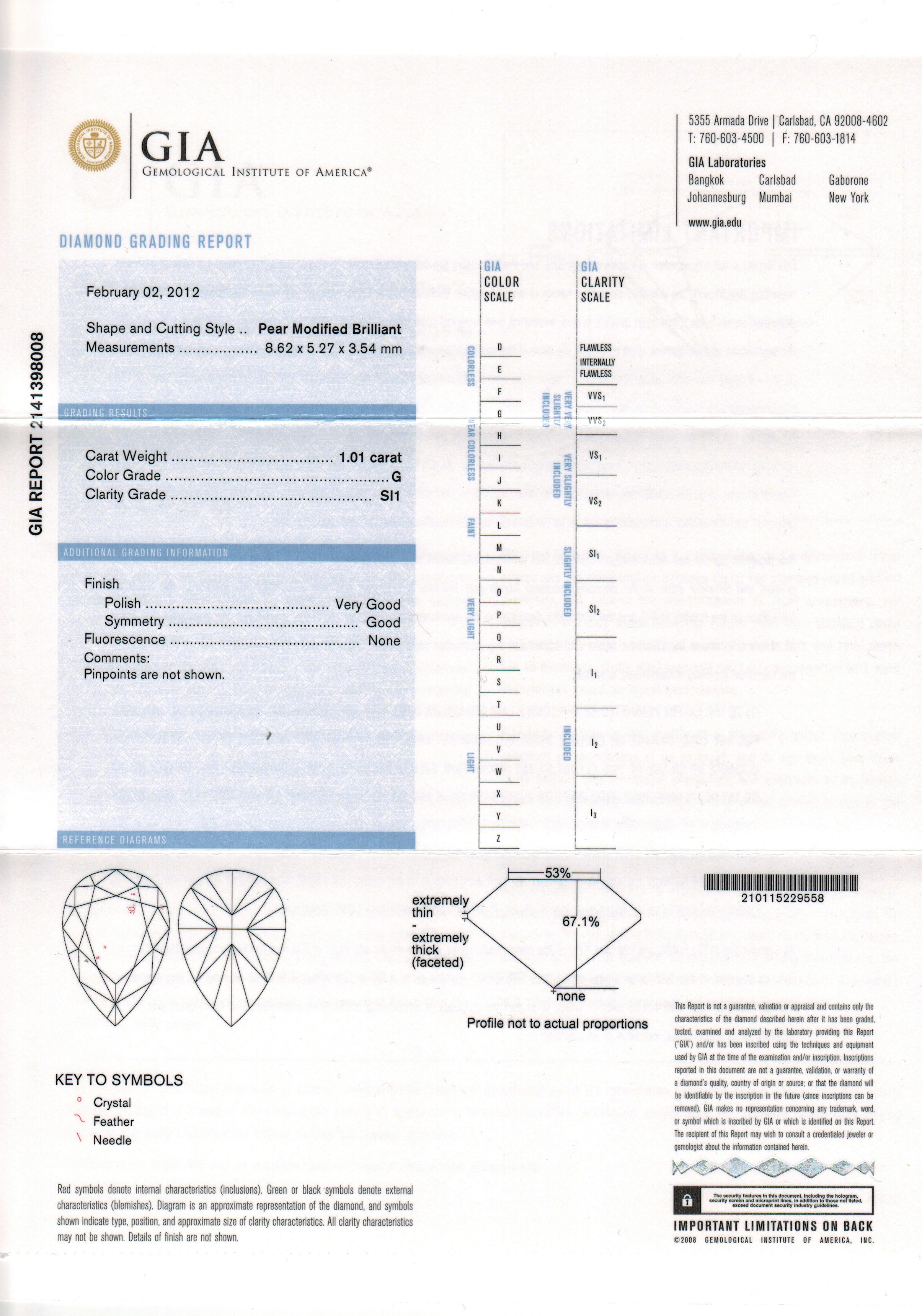 1.01 Carat G SI1 Pear Shape Diamond Halo 18 Carat White Gold Engagement Ring In New Condition For Sale In London, GB