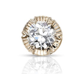 1.01 Carat GIA Certified Old European Cut Diamonds Mounted in 18K Champagne Gold