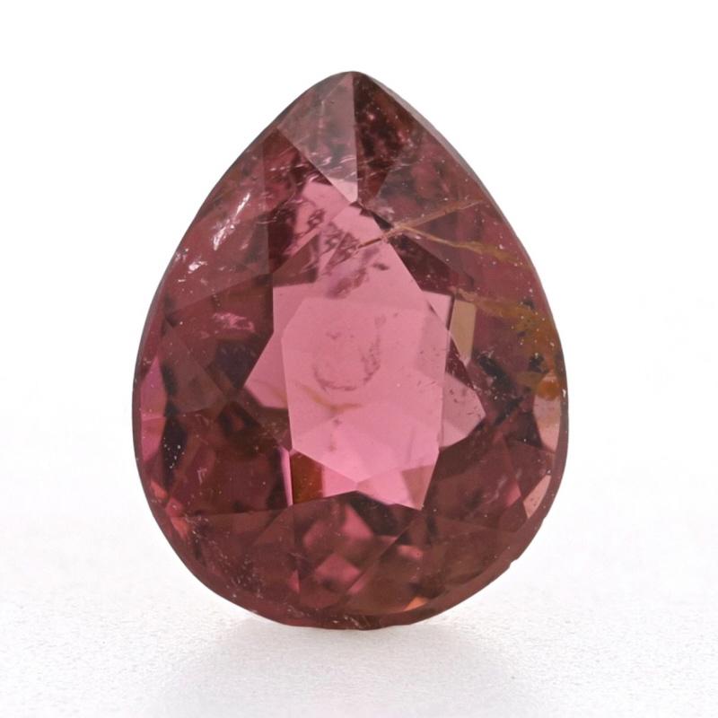 Women's or Men's 1.01ct Loose Tourmaline Gemstone - Purplish Pink Pear Cut For Sale