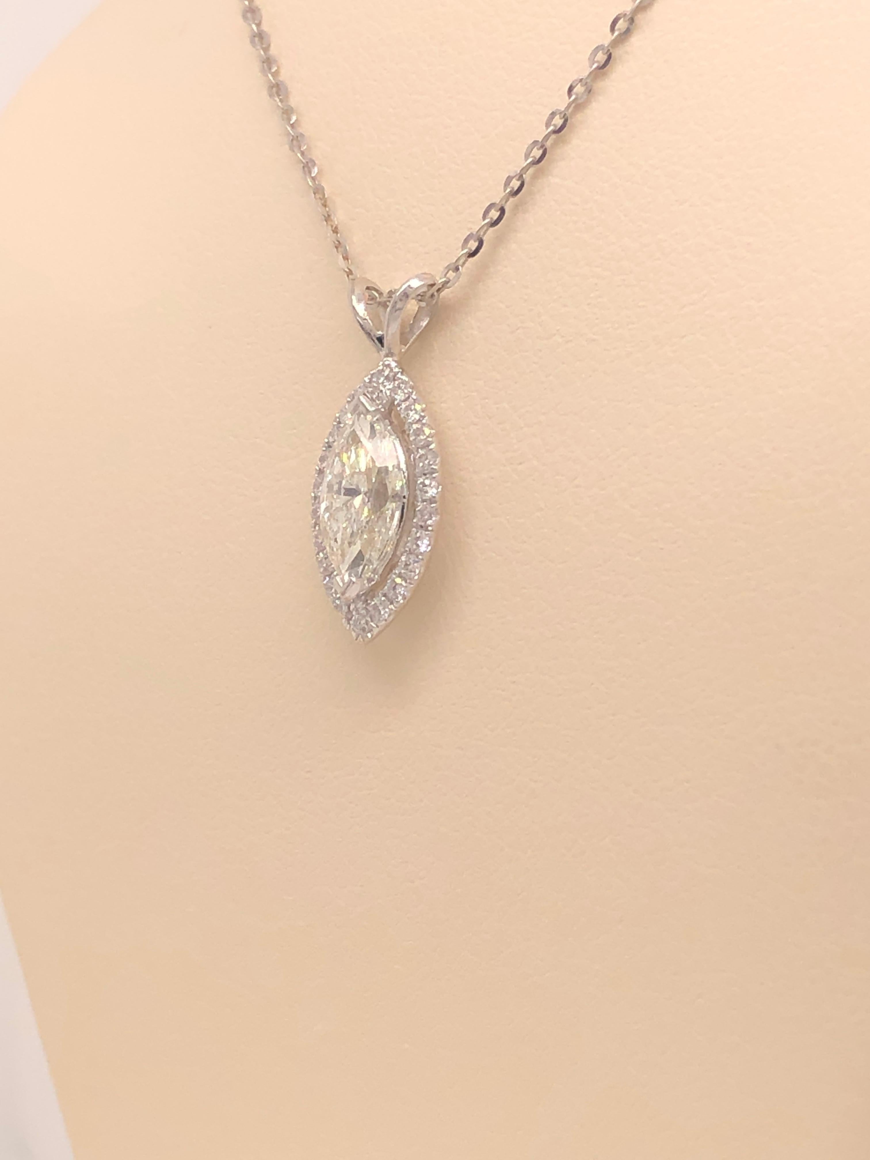 1.01 Carat Marquise Diamond Pendant at 